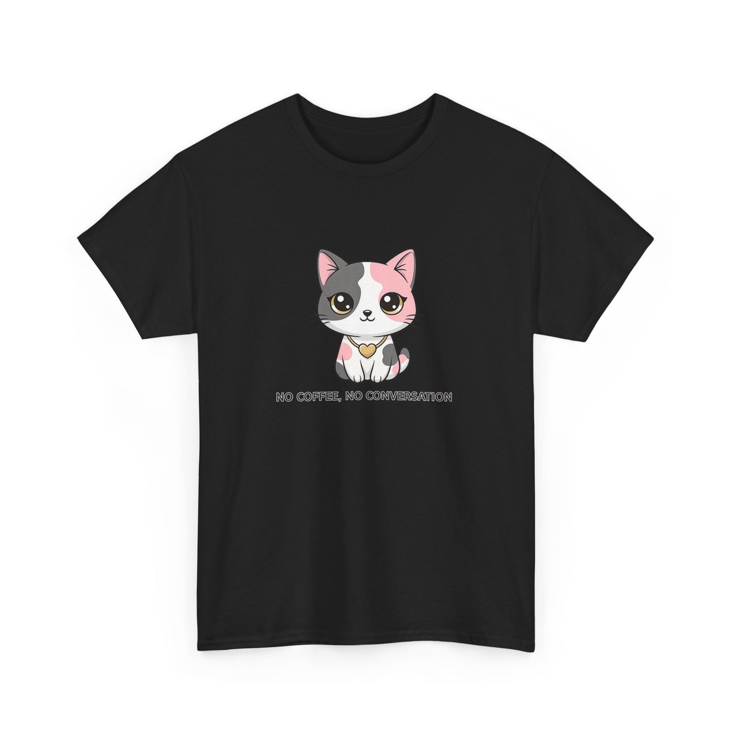 No Coffee, No Conversation - Cat T‑Shirt