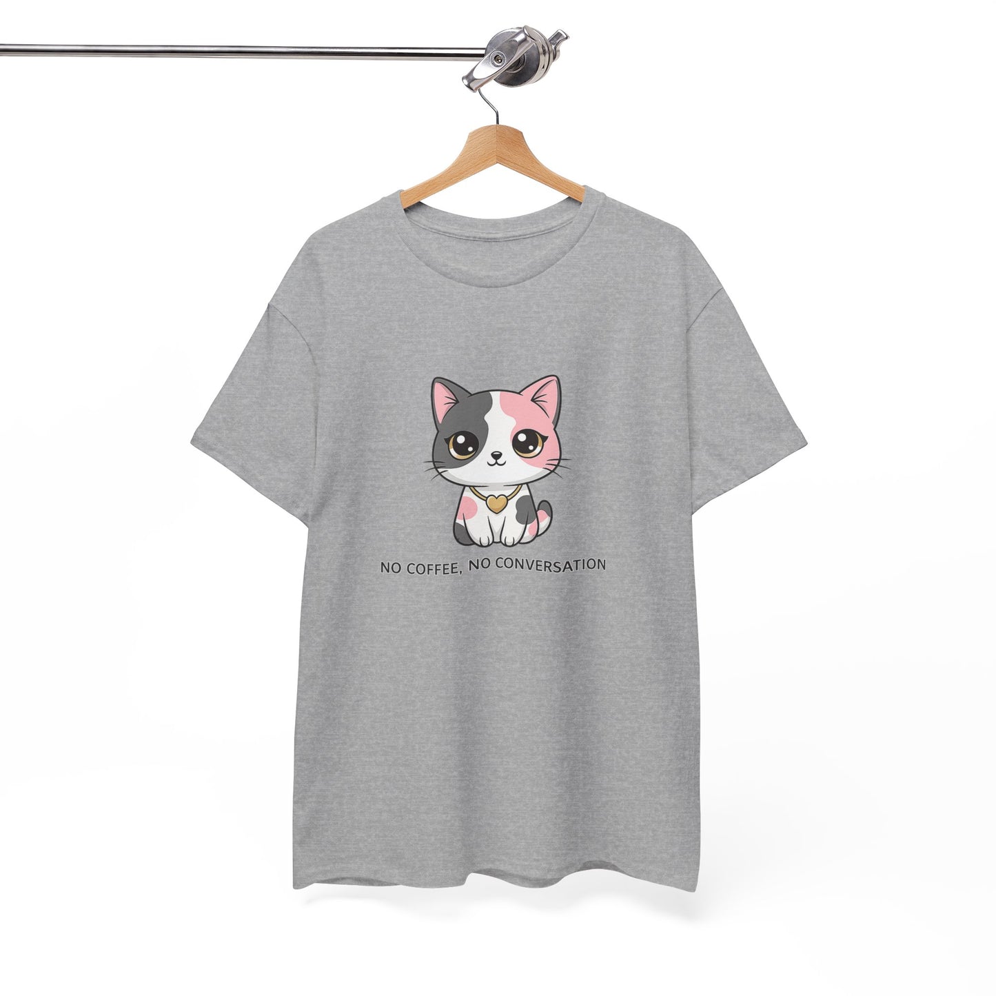 No Coffee, No Conversation - Cat T‑Shirt