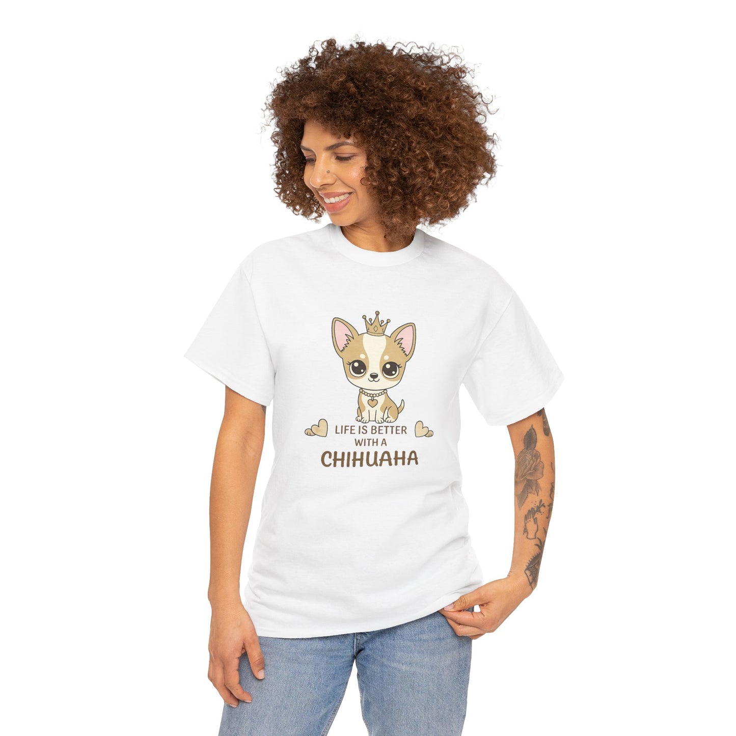 Chihuahua Crown T‑Shirt — "Life Is Better With a Chihuahua" Cute Dog Lover Tee
