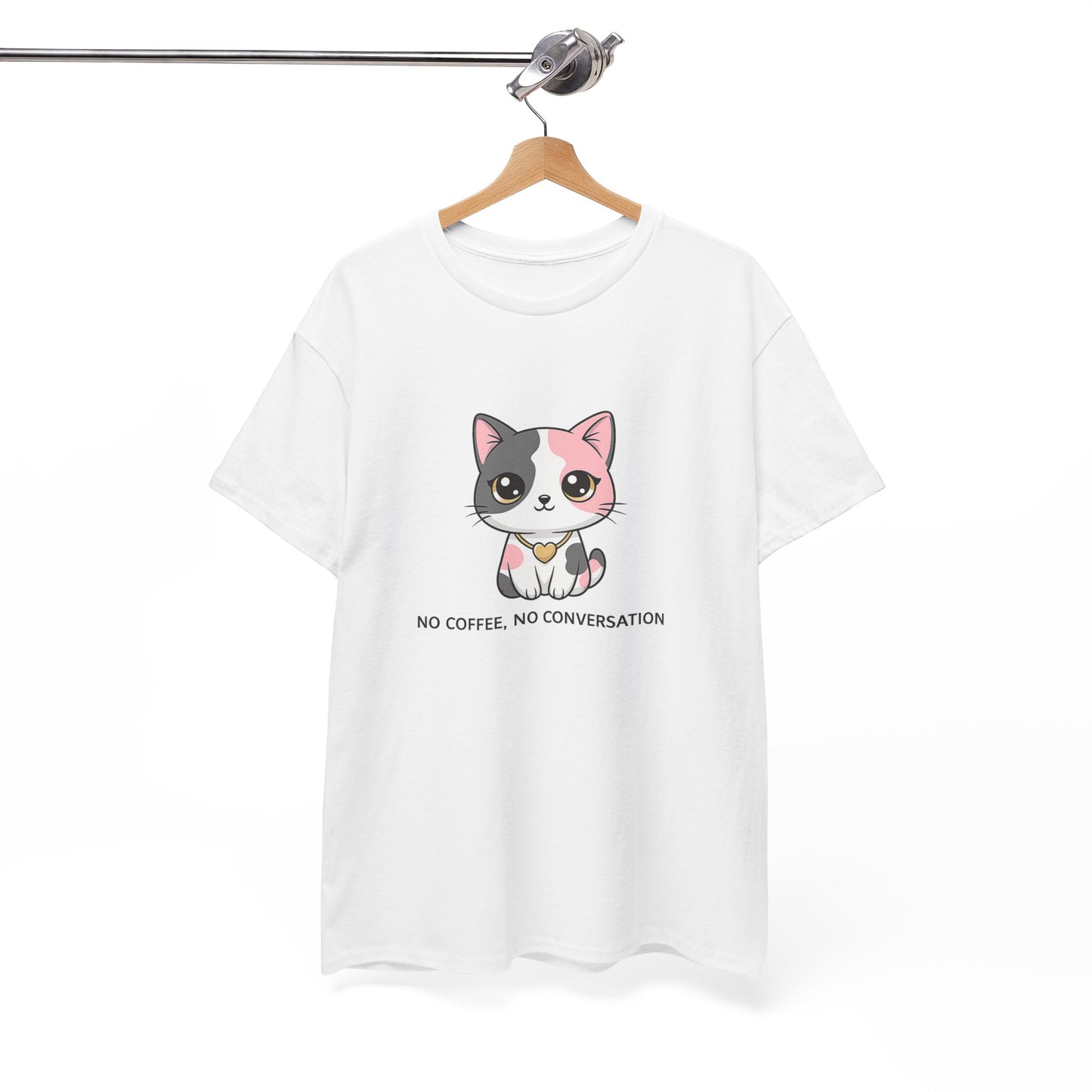 No Coffee, No Conversation - Cat T‑Shirt