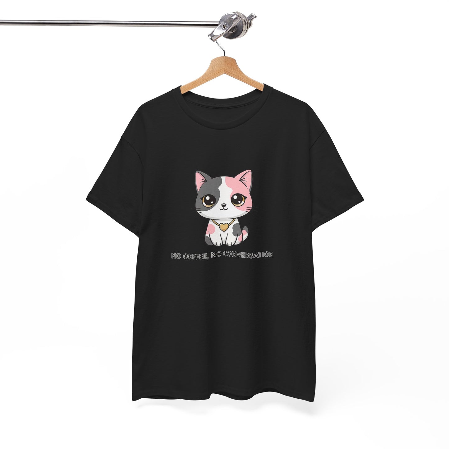 No Coffee, No Conversation - Cat T‑Shirt