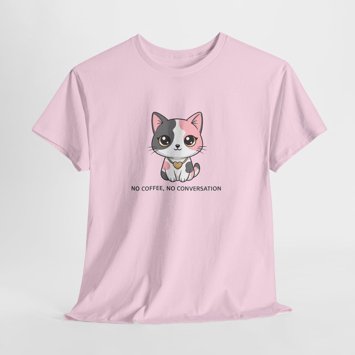 No Coffee, No Conversation - Cat T‑Shirt
